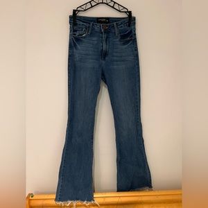 Denim flare midrise pants